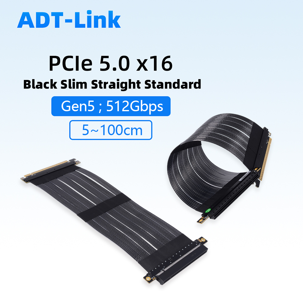 Pcie 5.0 Gpu Riser Cable - Kabel przedłużający ADT-Link PCIe 5.0 X16